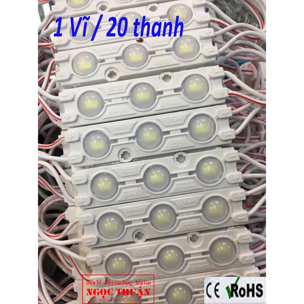 ( Led quảng cáo ) 1 Vĩ / 20 Thanh LED 3 Bóng Lồi RoHS Chống Nước ( Loại tốt )