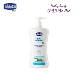 [Chính hãng]. Sữa tắm gội chiết xuất Hoa cúc 0M+ Chicco 500ml mẫu 2022