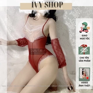 Cosplay thỏ điệu đà Noel , Bodysuit ren sexy cosplay thỏ T1500- Ivyshop