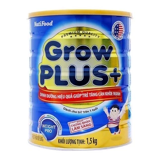 {Tặng quà} Lon sữa Grow Plus+ xanh Giúp trẻ biếng ăn Tăng Cân Khoẻ Mạnh 900g - 1,5kg (HSD 2026)