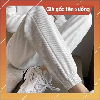 Quần Ống Rộng Chất Tổ Ong, Quần Jogger Nam Nữ Thể Thao Unisex Song Anh Dày Dặn Phong Cách Ulzzang Có Bigsize