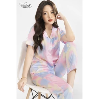 Đồ Bộ Pijama VADESI quần dài tay ngắn lụa latin siêu mát suôn mềm mượt nhiều họa tiết sang đẹp