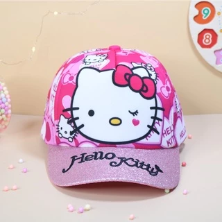 Nón kết Mũ lưỡi trai Hello kitty dễ thương cho bé gái từ 3 tuổi đến 6 tuổi