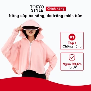 Áo chống nắng nữ Tokyo Style siêu thoáng khí - Áo chống nắng vải Cotton Nhật dệt kim cương