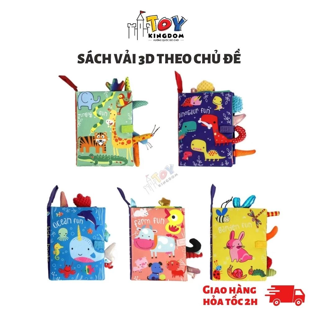 Sách Vải 3D Theo Chủ Đề Woa Toys- Dành Sự Phát Triên Cho Bé Trên 3th