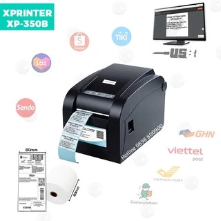 Máy in Xprinter XP 350B XP 350BM in đơn hàng GHTK bằng điện thoại qua wifi, in tem nhãn và phiếu giao hàng các sàn TMĐT