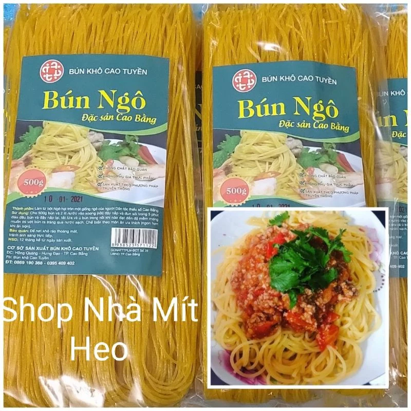 Đặc sản Cao Bằng/ Bún Ngô Cao Tuyền- thơm ngon bổ dưỡng gói 500gram