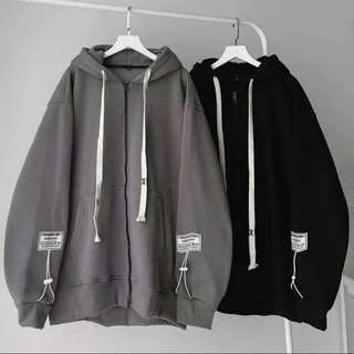 Áo Hoodie Zip Nam Nữ TAGTHEU Thiết Kế Kiểu Áo Form Rộng Tay Phồng Đơn Giản Phong Cách Thời Trang