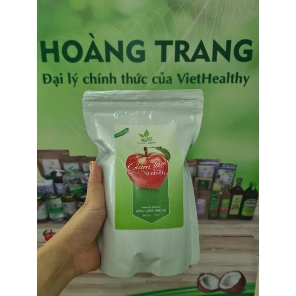 Giấm táo nguyên chất Việt Healthy túi 1 lít tiện lợi