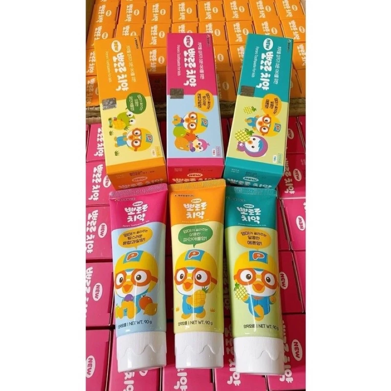 Kem đánh răng trẻ em Pororo Hàn quốc 90gr dành cho bé từ 2 tuổi trở lên