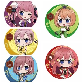 (LỄ HỘI) Huy hiệu IN HÌNH Gotoubun no Hanayome Nhà có 5 nàng dâu anime chibi dễ thương tiện lợi