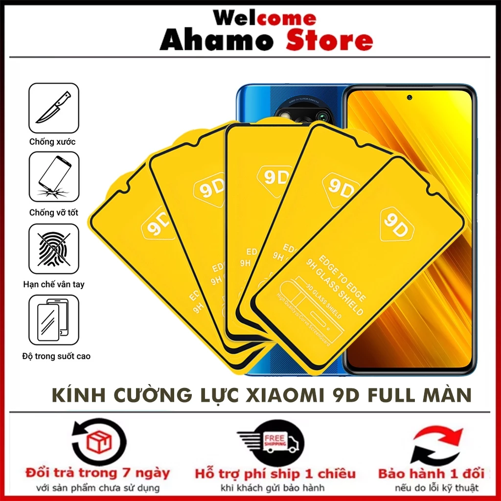 Cường lực Redmi 10C 10A 9 9A 9C 9T 8A Y3 K20 Pro Mi 9T Pro K30 Pro Poco X2 X3 Pro M2 Pro M3 Pro C3 F3 F2 Pro Full Màn