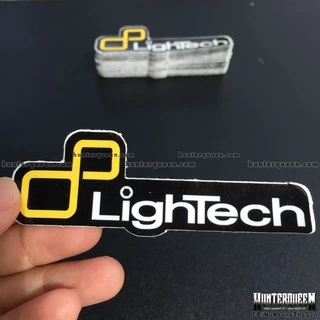 LighTech[9.3x3.3cm] decal cao cấp chống nước, sắc nét, bền màu, dính chặt. Hình dán logo trang trí mọi nơi