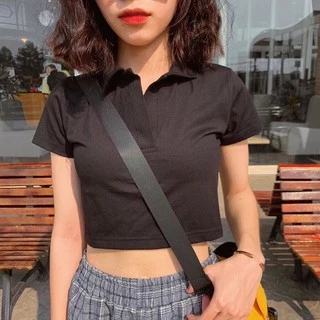 Áo Croptop cổ Polo