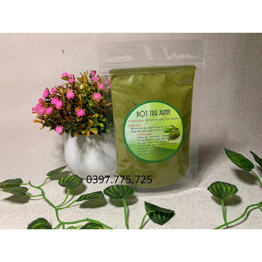 100gram bột trà xanh nguyên chất