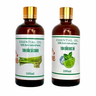 [COMBO 2 LỌ] 100ML Tinh dầu Sả Chanh + Bạc Hà VIDAME - Hàng Chính Hãng, Tinh Dầu Thơm Xông Phòng, Khử Mùi Hiệu Quả