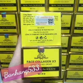 KEM FACE COLLAGEN X3 CHĂM SÓC DA MẶT , NÁM - MỤN - TÀN NHAN CHUYÊN SÂU