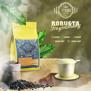 Cà Phê Nguyên Chất Robusta Truyền Thống, Cà Phê Rang Xay, hỗ trợ giảm cân, không chất bảo quản. TDH04