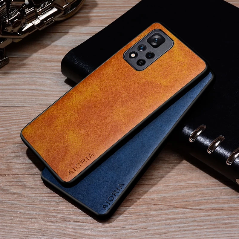 Ốp Lưng Cho Xiaomi Redmi note 11 5G funda Sang Trọng Da Vintage Da Điện Thoại Cho Redmi note 11 pro plus 5G case coque capa Business