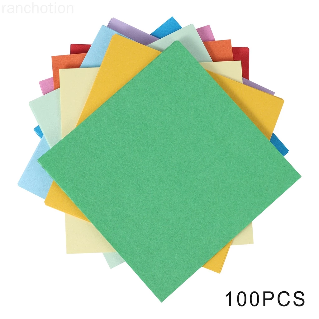 100 giấy xếp origami nhiều màu sắc trang trí thiệp / sổ tay / đồ thủ công đa năng