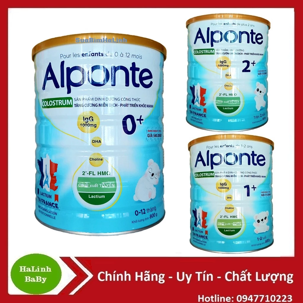 Sữa Alponte Colostrum 0+,1+,2+ 800g [Date 2026]