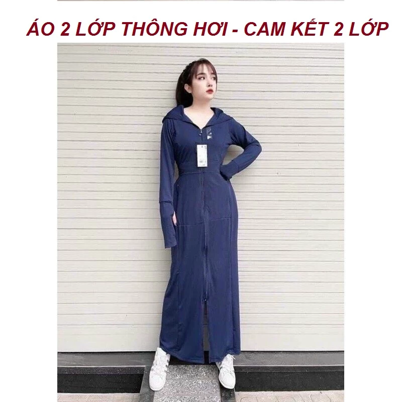 Áo chống nắng toàn thân 2 LỚP thông hơi siêu dày dặn chống nắng tối đa - HÀNG LOẠI 1
