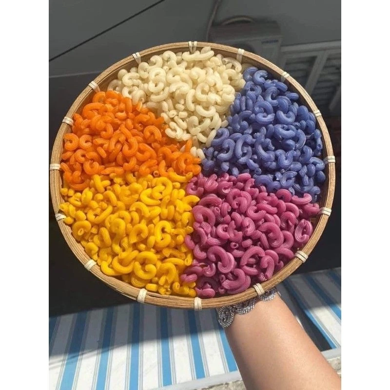300g Nui Xoắn rau củ ngũ sắc - 100% tự nhiên rất ngon