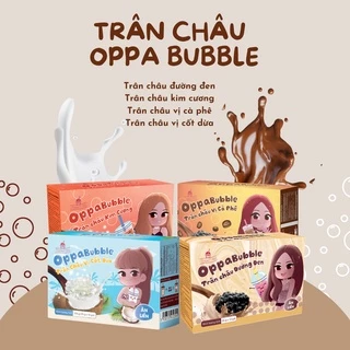 Hộp 10 Gói Trân Châu Ăn liền Oppa Bubble hộp 350g (35g*10 gói) - Nguyên Liệu Nấu Trà Sữa, Sữa Tươi