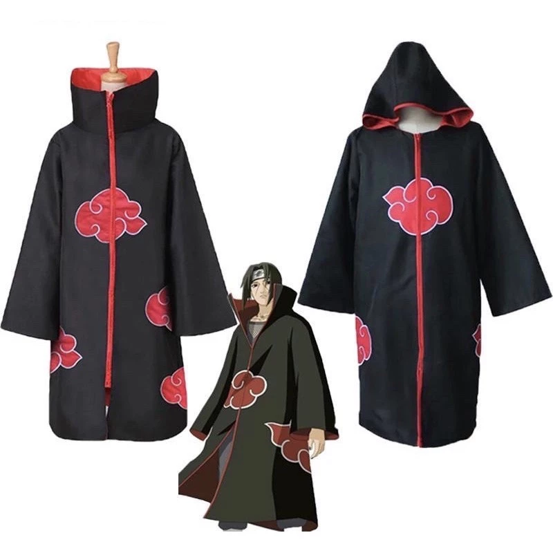 Áo khoác Akatsuki cosplay Itachi hóa trang anime Naruto (Aries Cos)