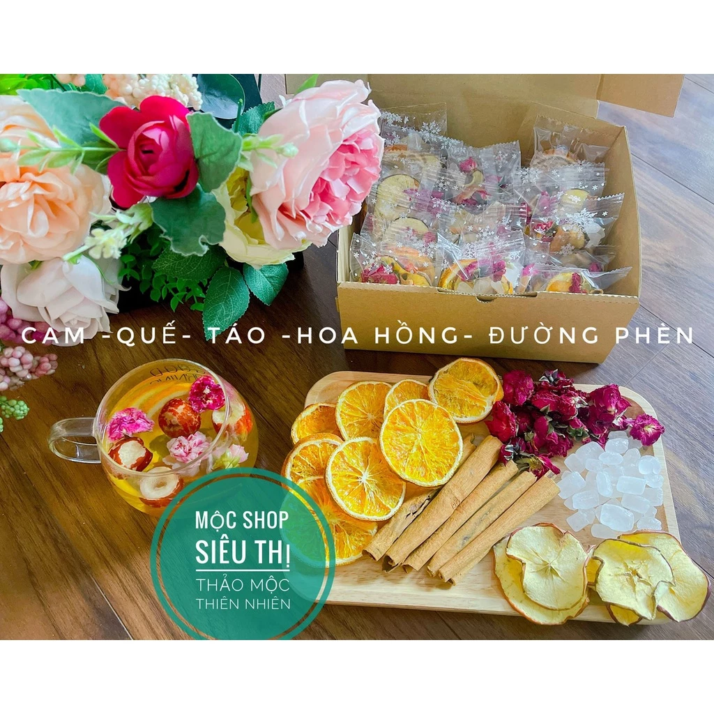 TRÀ CAM QUẾ HOA HỒNG