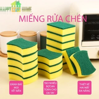 Miếng Cọ Rửa Chén Bát Xanh Vàng Tiện Dụng - Miếng Bọt Biển Cọ Rửa Xoong Nồi