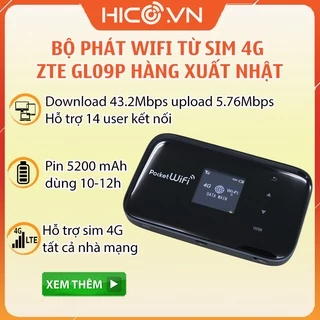 Bộ phát wifi Từ Sim 3G 4G Nhật Bản 303HW, MT10, GL09P pin 5200mAh dùng 10-12h  Kiêm Pin Sạc Dự Phòng