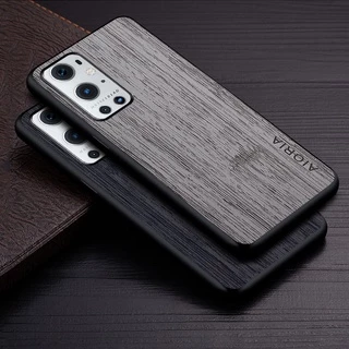 Ốp Lưng Cho Oneplus 9 pro 9R 9RT 5G funda Họa Tiết Gỗ Tre Da Vỏ Điện Thoại Sang Trọng coque Cho Oneplus 9 pro case capa