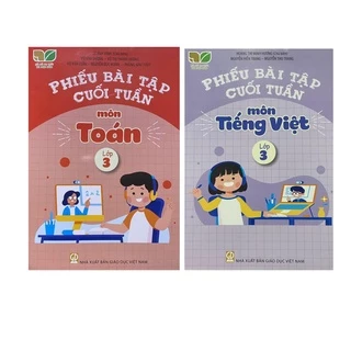 Sách - Combo Phiếu bài tập cuối tuần môn Tiếng Việt + Toán lớp 3