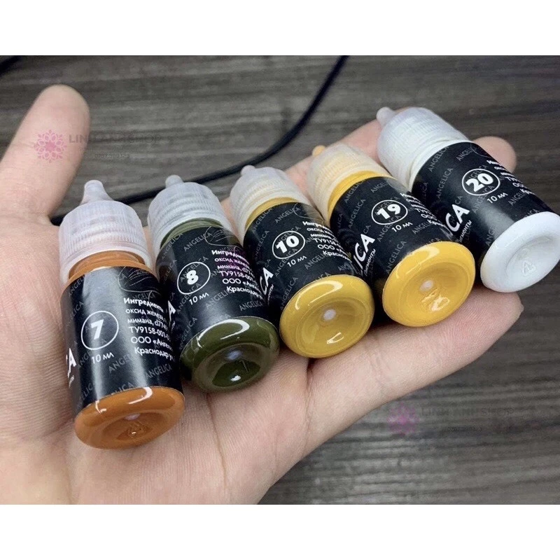 Mực ANGELICA Nga 5ML Mày Môi Mí Phun Xăm Thẩm Mỹ