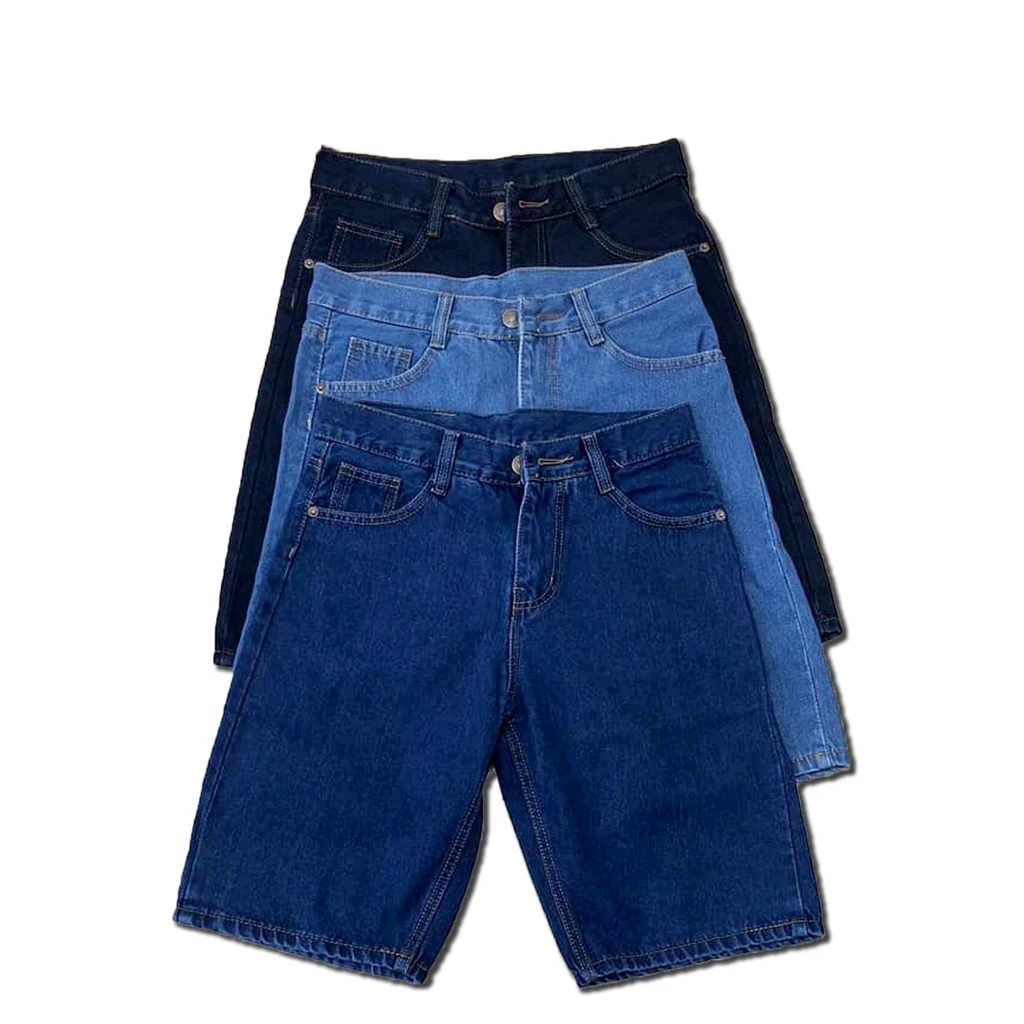 Quần Short Jean Nam Ống Rộng ANDROMEDA Vải Jean Cotton Giày Không Ra Màu Phù Hợp Mọi Lưới Tuổi