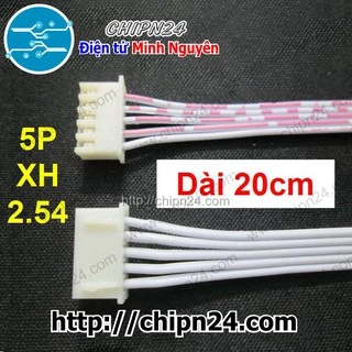 [3 SỢI] (D132) Dây bẹ 5p 20cm XH2.54mm (Dây bus, Dây cáp)