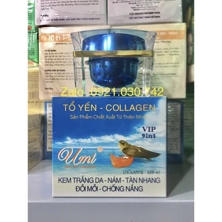 kem umi Yến đỏ collagen hết nám trắng da 25g (hủ màu xanh dương)