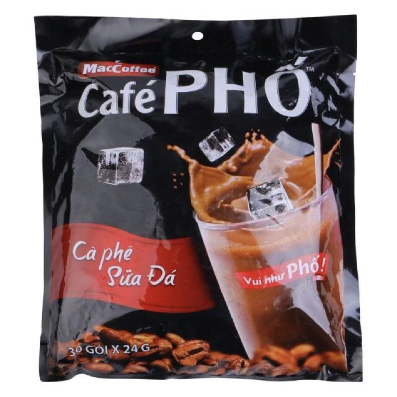 CÀ PHÊ PHỐ SỮA ĐÁ 30 gói x 24 g