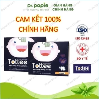 2 Hộp / 60 Gạc Rơ Lưỡi Tottee Cho Bé  - Làm Sạch Và Ngăn Ngừa Các Vấn Đề Răng Miệng - DR PAPIE / DR.PAPIE