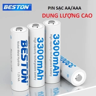 Pin sạc AA AAA BESTON dung lượng cao, sạc lại nhiều lần cho micro không dây, điều khiển, máy ảnh