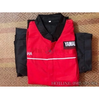 Đồng phục kỹ thuật viên Yamaha - màu đỏ đen - quần áo sửa xe cao cấp - Thế Giới Thợ Xe