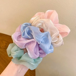 Dây Buộc Tóc Scrunchies Phi Bóng Nhiều Màu