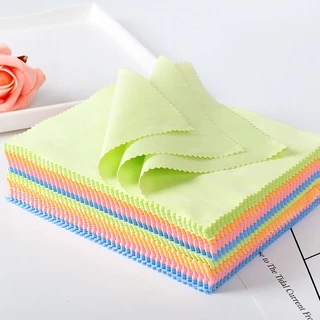 🍉SET 10  Khăn vi sợi lau mắt kính, khăn lau điện thoại, máy tính bảng...13*13 cm DUASHOP.