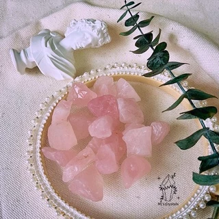 Đá thô Rose Quartz Brazil màu hồng đẹp (chất đục) dùng sưu tầm, làm handmade, Reiki, thanh tẩy, thiền định