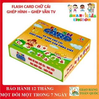 Bộ Thẻ Chữ Cái - Ghép Hình - Ghép Vần Tiếng Việt - Flash Card Cho Bé Từ 0-6 Tuổi