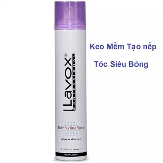 Keo Xịt Tạo Kiểu Tóc Siêu Bóng LAVOX_ keo mềm 420ml