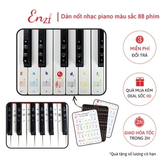 Sticker dán nốt bàn phím đàn piano organ Decal đánh dấu vị trí note nhạc dùng cho tất cả các phím đàn 88, 76, 61, 54, 36