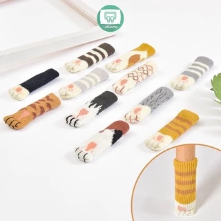 Set 4 vớ bọc chân ghế hình mèo cute [ Hàng sẵn]