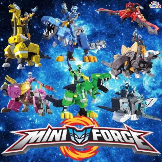 Miniforce chính hãng - Biệt Đội Siêu Nhân Nhí cùng thú cưỡi - Khủng Long biến hình chiến đấu.